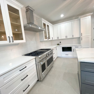 RD - Sparkling white shaker in a Houston kitchen