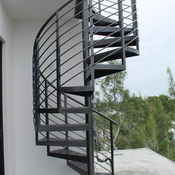 Custom Aluminum Spiral Staircase Installation - Englewood, FL