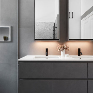 Bathroom with designer edge