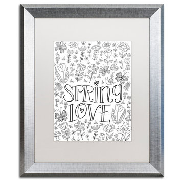 Elizabeth Caldwell 'Spring Love' Art, Silver Frame, White Mat, 16x20