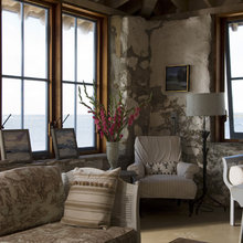 exposed stone walls
