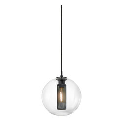 Sonneman Tribeca 12" Pendant in Textured Black Finish - Pendant Lighting