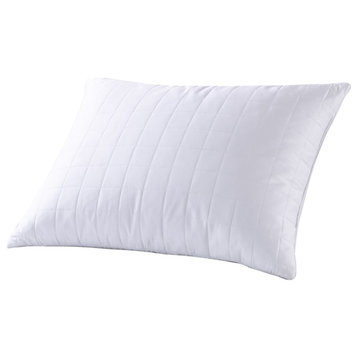 Serenity Natural Luxury Feather-Core Bamboo Bed Pillow, Queen