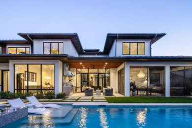 Contemporary exterior home idea in Austin