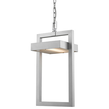 Z-Lite 566CHB-LED Luttrel 18" Tall LED Outdoor Pendant - Silver