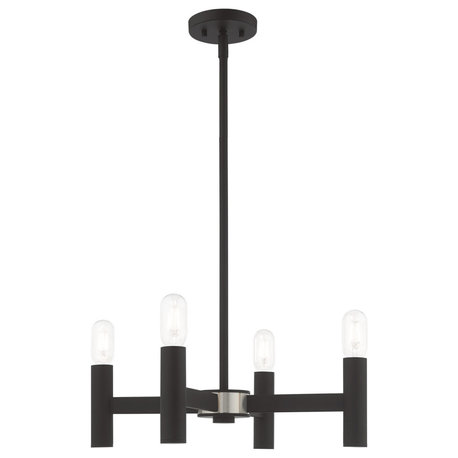 Copenhagen 4 Light Mini Chandelier, Black