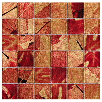 11.75"x11.75" Seasons Mosaic Tile Sheet, Autumn