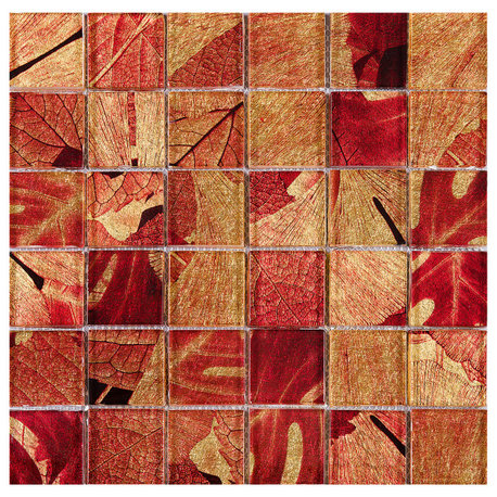 11.75"x11.75" Seasons Mosaic Tile Sheet, Autumn