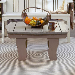 Companion 5041 Olive Grey Outdoor Polymer Cocktail Table - Outdoor Side Tables