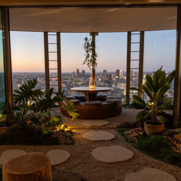 Apartment transformed into indoor zen garden