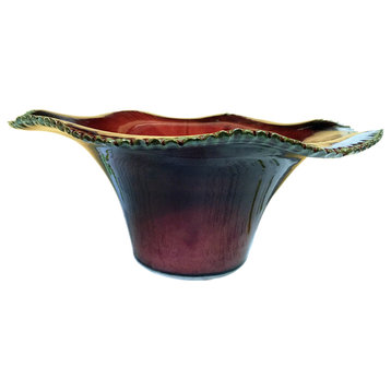 Red Celadon Hand Shaped Bowl