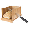 Bamboo Bread Slicer Foldable, Adjustable Knife Guide and Board