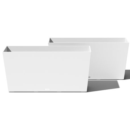 Midori Trough Planter, White, 39 Inch, 2 Pack