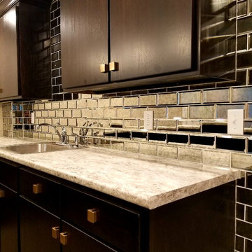 Mirror Tile Backsplash Installation