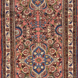 Persian Hamadan runner 2'2 X 22'5 - Area Rugs