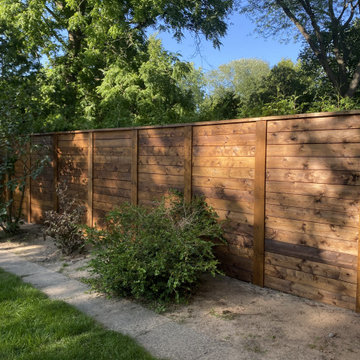 Sheds and Fences, stained and painted