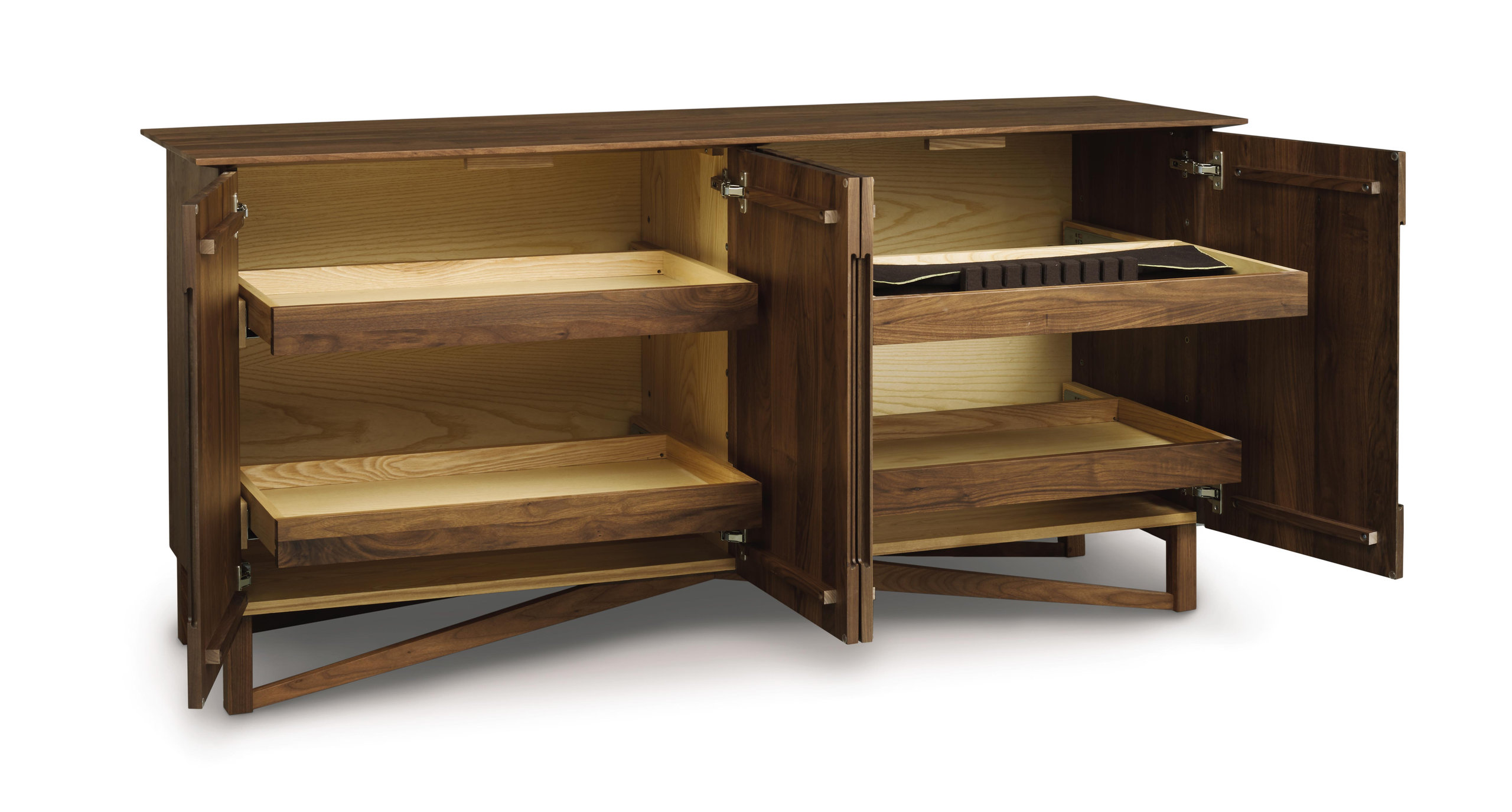 Exeter, Buffet, Natural Walnut Finish - Transitional - Buffets And ...