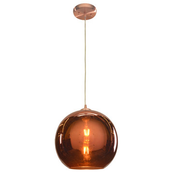 Access Lighting Glow Pendant 28102-BCP/CP, Brushed Copper