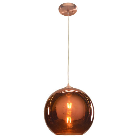 Access Lighting Glow Pendant 28102-BCP/CP, Brushed Copper