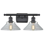 Innovations Lighting - 2-Light Orwell 18" Bath Fixture, Matte Black, Glass: Clear - A truly dynamic fixture, the Ballston fits seamlessly amidst most decor styles. Its sleek design and vast offering of finishes and shade options makes the Ballston an easy choice for all homes.