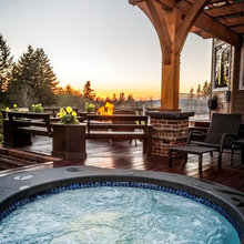 hot tub in patio