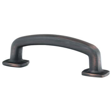 5 Pack Industrial 3" Centers Brushed Oil-Rubbed Bronze Cabinet Pull Handle