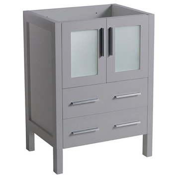 Fresca Torino 24" Engineered Wood Bathroom Cabinet with 2 Doors in Gray