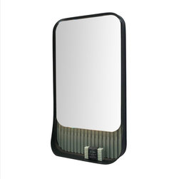 FLUTTI #FLT-M-19 in 39 sage with black frame - Bathroom Cabinets