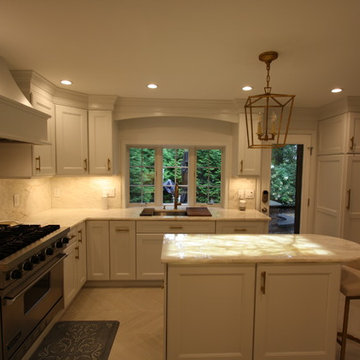 Short Hills NJ - Kitchen Island Lit from Beneath