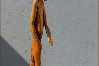 sculptures figurales (sur bois -plâtre et pierre )