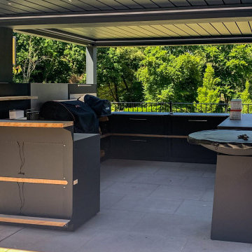 Pergola With Motorized Roof And Shade Screens Project In Vienna, VA