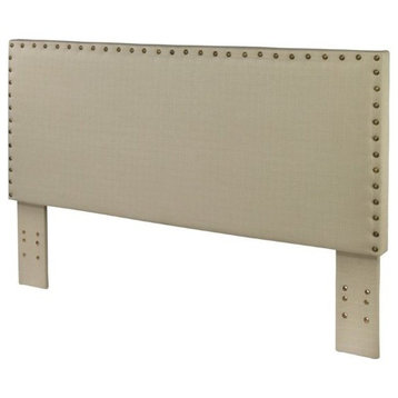 Furniture of America Manetta Fabric Upholstered Full/Queen Headboard in Ivory