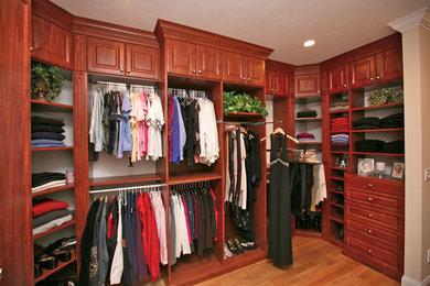 This is an example of a traditional storage and wardrobe in Boston.