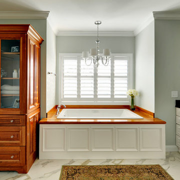 Millsboro, DE - Traditional - Plantation Teak Wood Bathroom Countertop