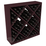 Wine Racks America - Solid Diamond Storage Cube, Redwood, Burgundy - Elegant diamond bin style bottle openings make for simple loading of your favorite wines. This solid wooden wine cube is a perfect alternative to column-style racking kits. Double your storage capacity with back-to-back units without requiring more access area. We build this rack to our industry leading standards and your satisfaction is guaranteed.