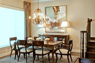 Transitional dining room photo in St Louis