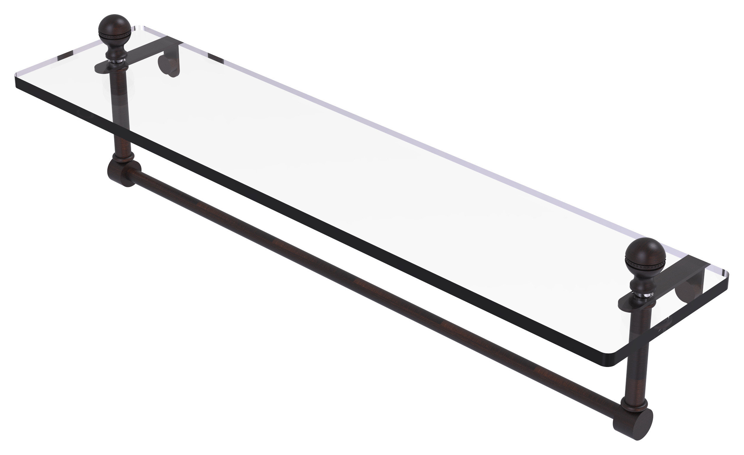 Allied Brass Mambo 22"Glass Vanity Shelf With Integrated Towel Bar ...