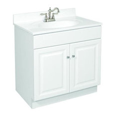 18 Inch Deep Bathroom Vanity Bathroom Vanities | Houzz - DHI-Corp - Wyndham White Semi-Gloss Vanity Cabinet with 2-Doors,