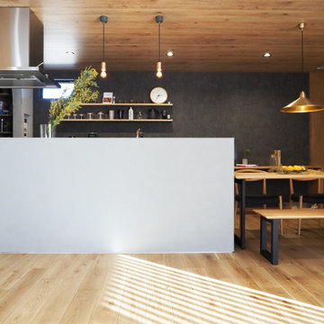 gray × wood natural interior
