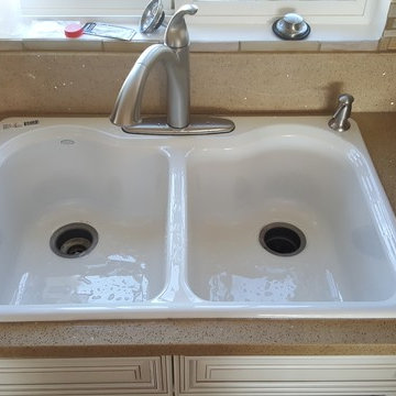 New Sink, New Water Faucet, New Water pipes, New Drain line & Garbage Disposal.