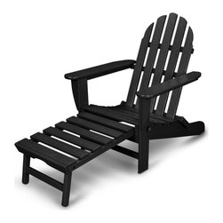 Polywood - Ivy Terrace Classics Ultimate Adirondack Chair, Black - Adirondack Chairs