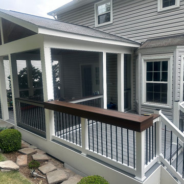 Moisture Shield Elevate Alpine Gray Screened Porch and Deck