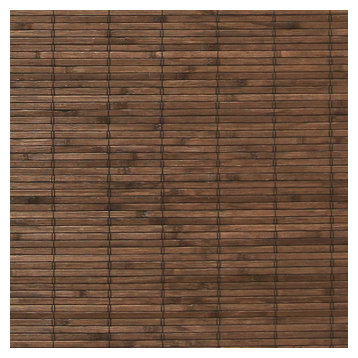 Cordless Cocoa Dockside Flatstick Bamboo Roman Shade, 23"x64"