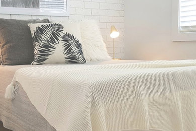 Photo of a modern bedroom in Geelong.