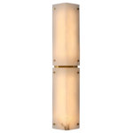 Visual Comfort & Co. - Clayton 25" Sconce in Alabster and Hand-Rubbed Antique Brass - Clayton 25 Sconce in Alabster and Hand-Rubbed Antique Brass