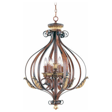 6 Light Foyer in Mediterranean Style - 23.5 Inches wide by 32.75 Inches high
