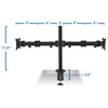 Mount-It! Dual Monitor Mount | Double Monitor Arm | Fits Two 17" to 27" Screens
