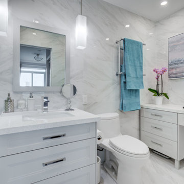Overview of the new master bathroom
