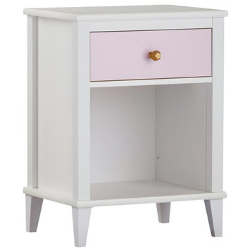 Little Seeds Monarch Hill Poppy Nightstand in White and Pink