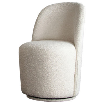 Kendall Dining in Ivory Boucle Fabric by Diamond Sofa